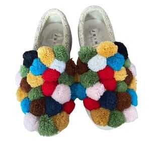 Joshua Sanders Pom Pom Slip On Sneakers Tan size 36 size 6 US